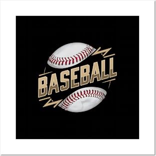 Baseball Logo Home Run Strike Out Hero Posters and Art